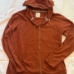 AMPERSAND AVE Rust Full-Zip Hoodie